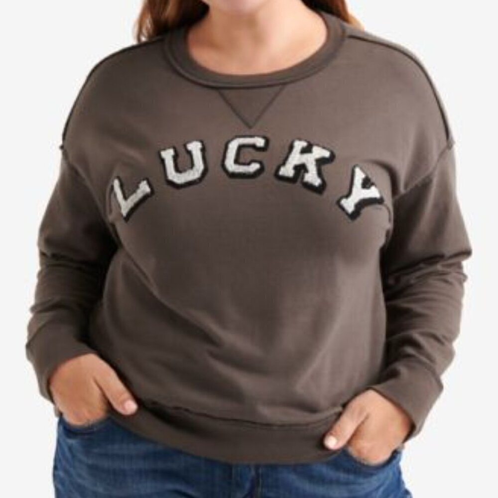 Lucky Brand Women's Gray Sweatshirt Size 2X